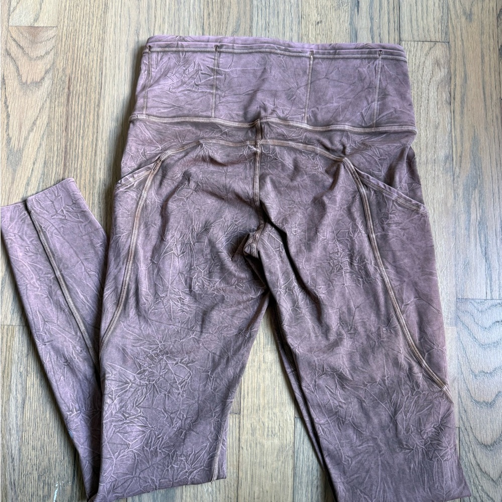 Lululemon Crushed Mauve/Brown High-Rise Leggings - Picture 5 of 6
